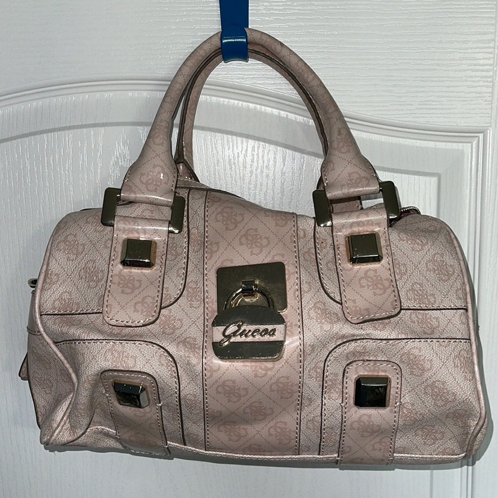 Large pink & rose gold Guess doctor bag.